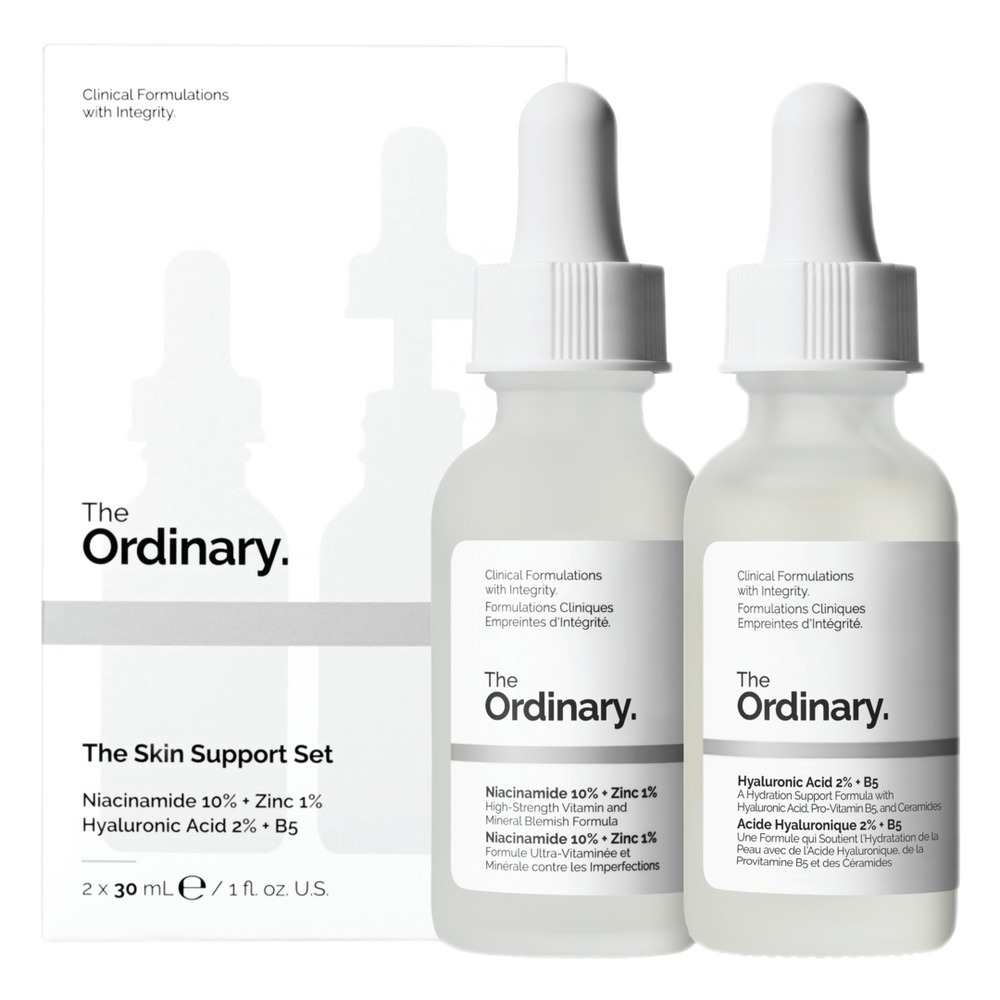 The Ordinary The Skin Support Set 2 x 30 mL Niacinamide Zinc Hyaluronic B5